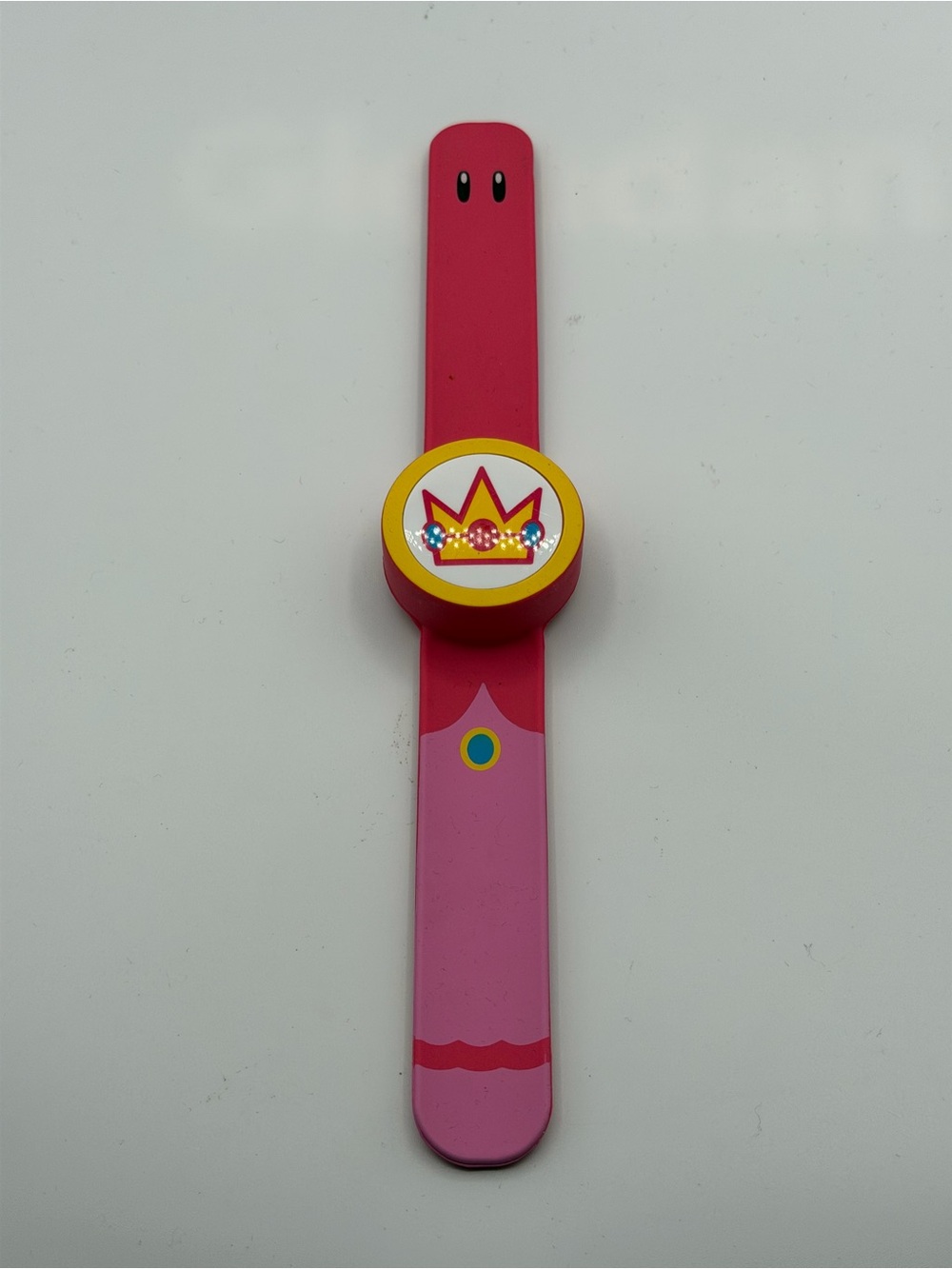 Kids Pink Princess Slap Bracelet with Crown Charm